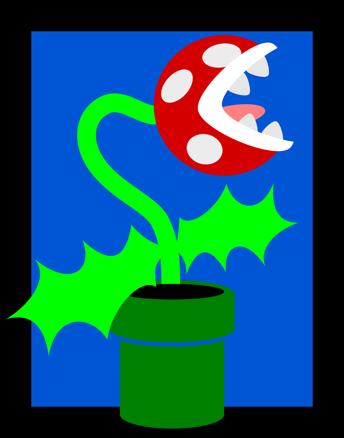 A piranha plant from Super Mario Bros