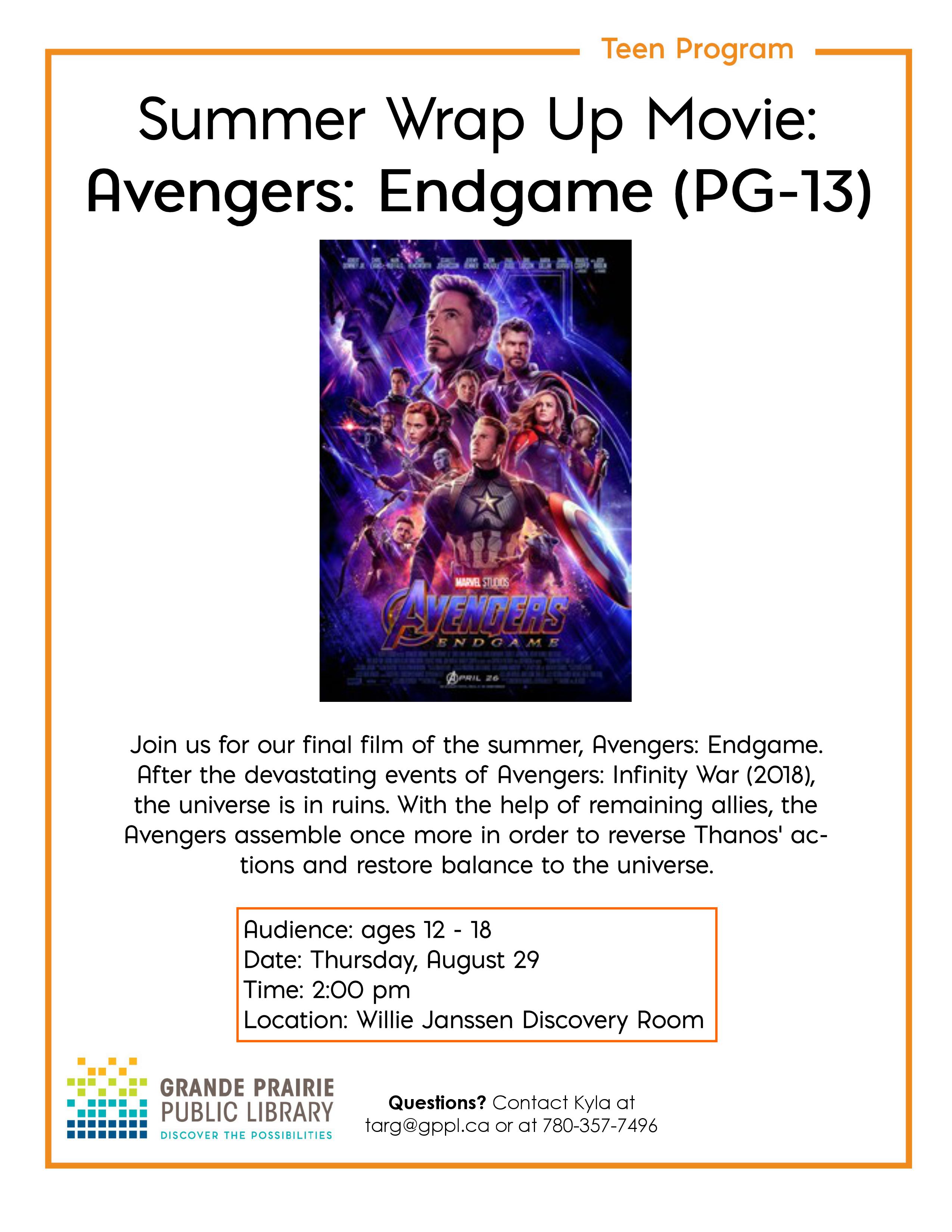 Endgame event poster