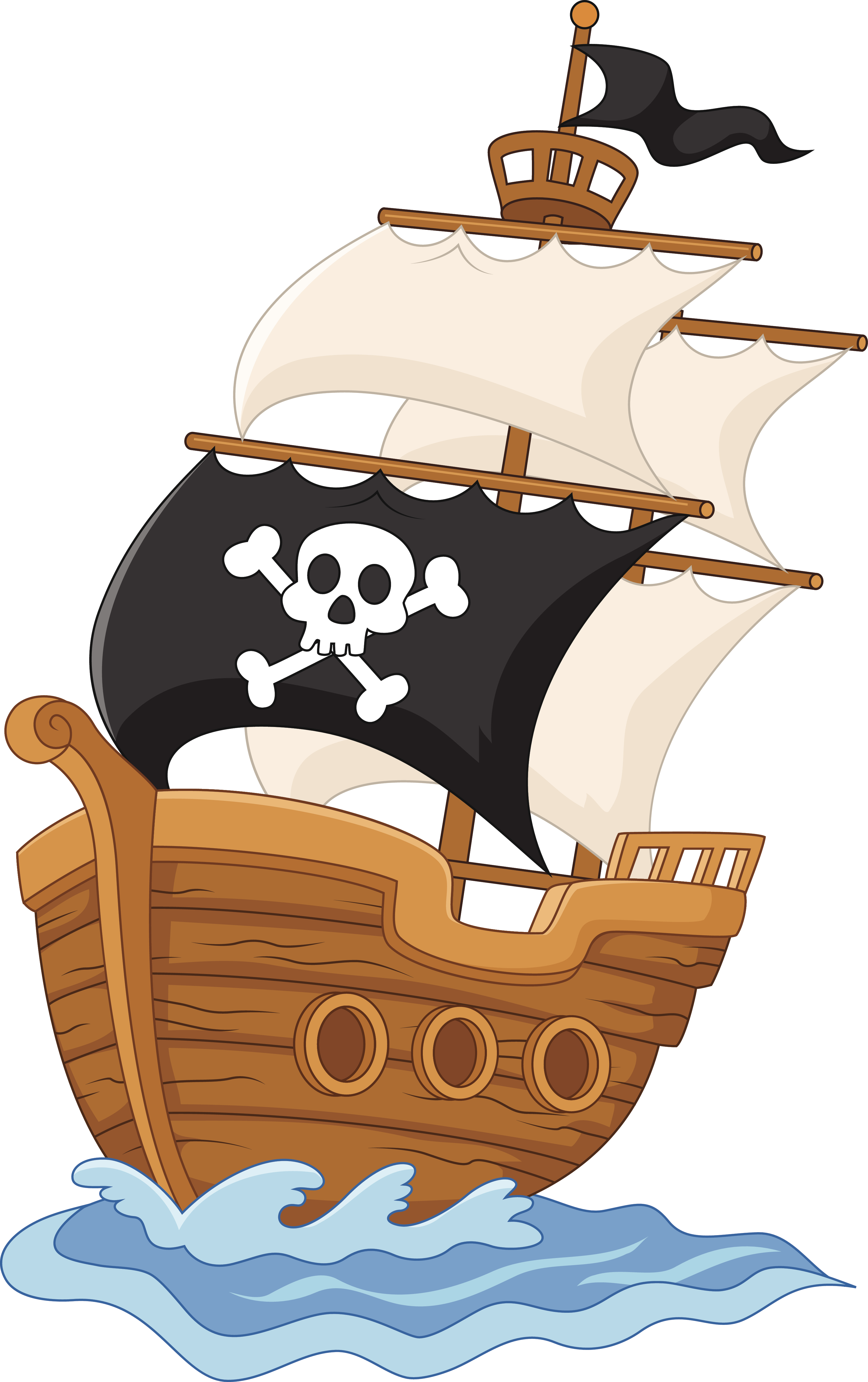 cartoon pirate ship