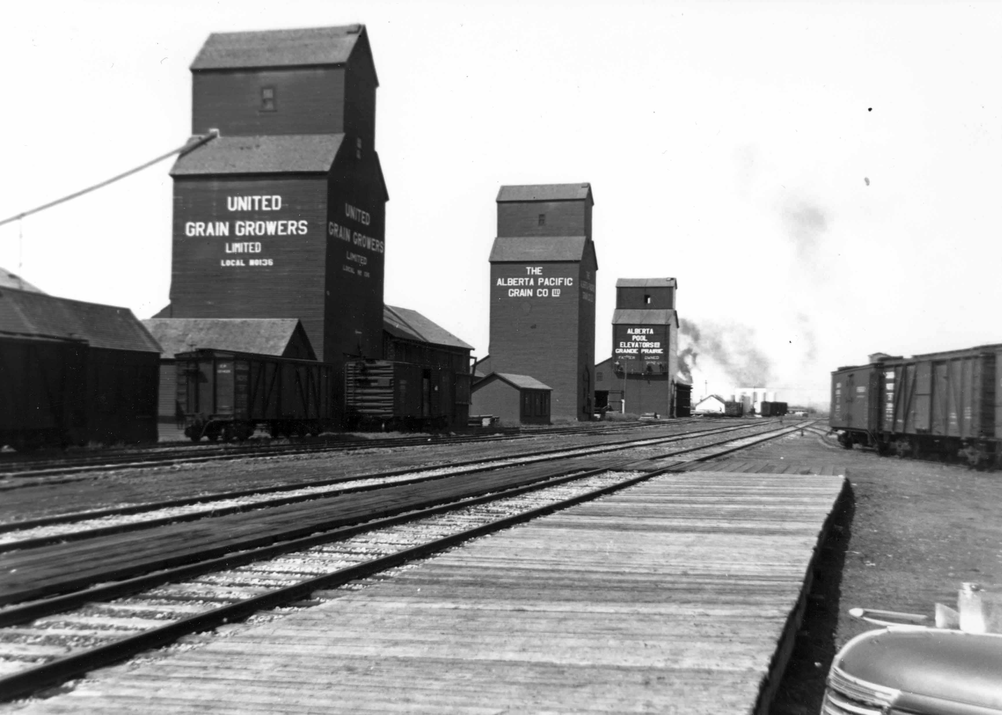 Photo of grain elevator from South Peace Regional Archives 