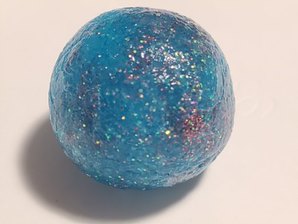 blue glitter bouncy ball