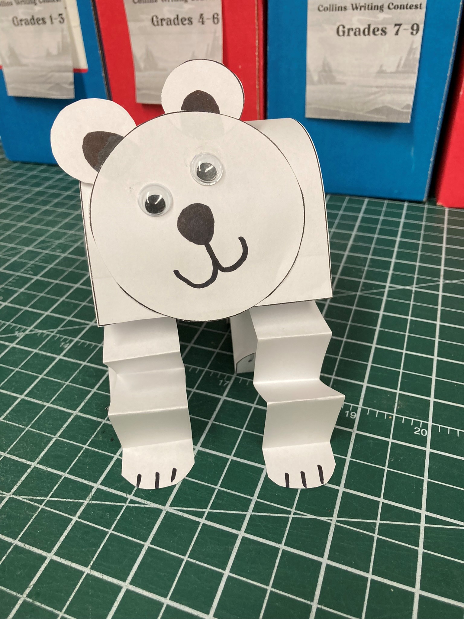 polar bear paper puppet