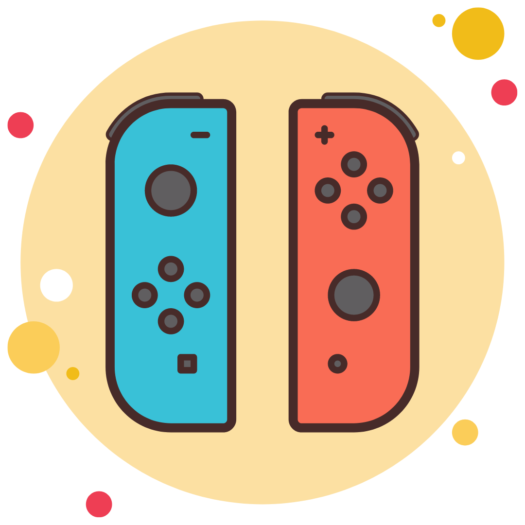 blue and red joy cons