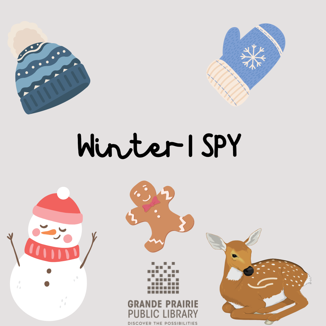 winter i spy, deer, snowman, gloves, gingerbread man, toque