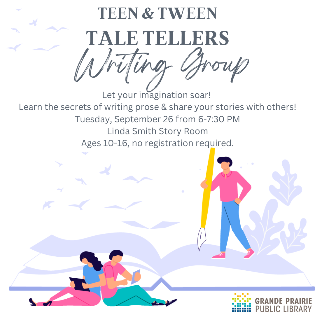 A poster for a teen writing group