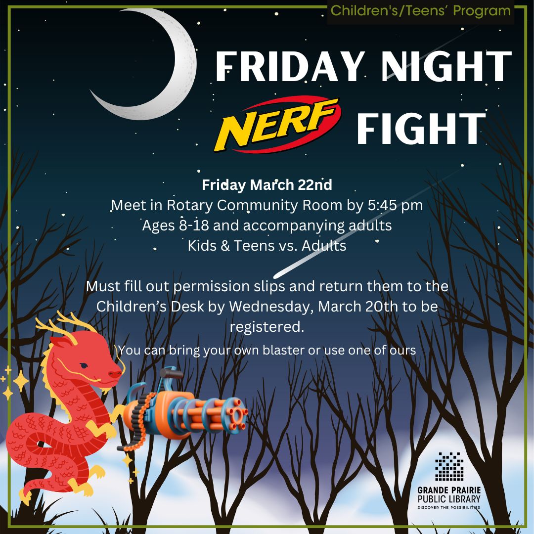 red dragon holding a nerf blaster on a night sky background
