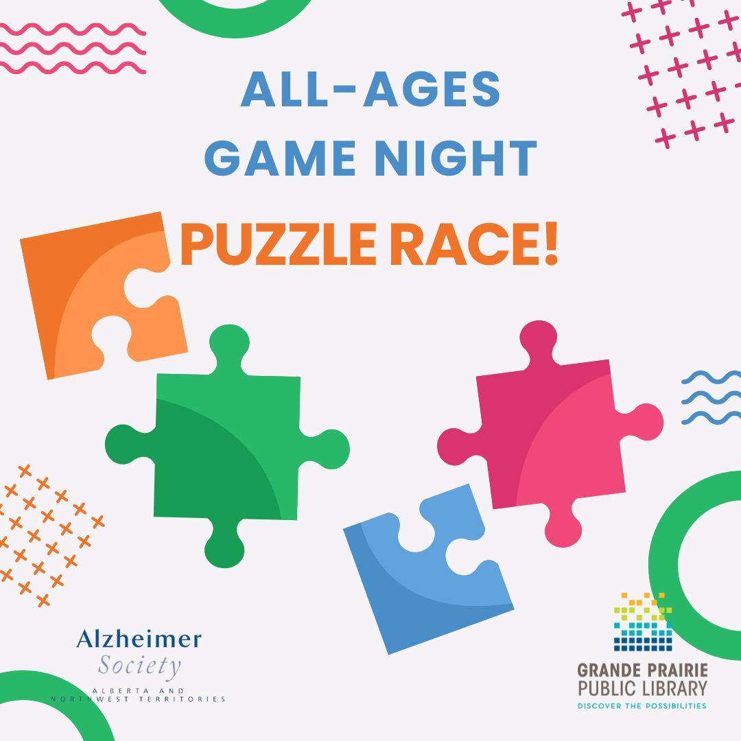 All-Ages Game Night Puzzle Race. Includes pictures of jigsaw puzzle pieces.