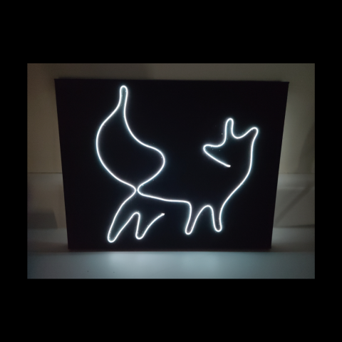 light up fox art