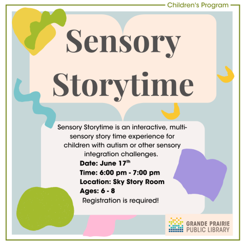 Sensory Storytime is an interactive, multi-sensory story time experience for children with autism or other sensory integration challenges. 
