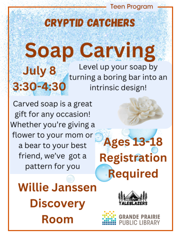 A bar of soap has been carved into a beautiful flower