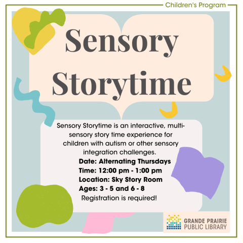 Sensory Storytime is an interactive, multi-sensory story time experience for children with autism or other sensory integration challenges. 