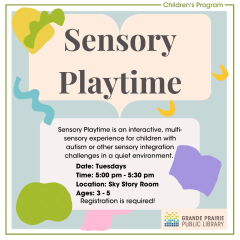 Sensory Storytime is an interactive, multi-sensory story time experience for children with autism or other sensory integration challenges. 