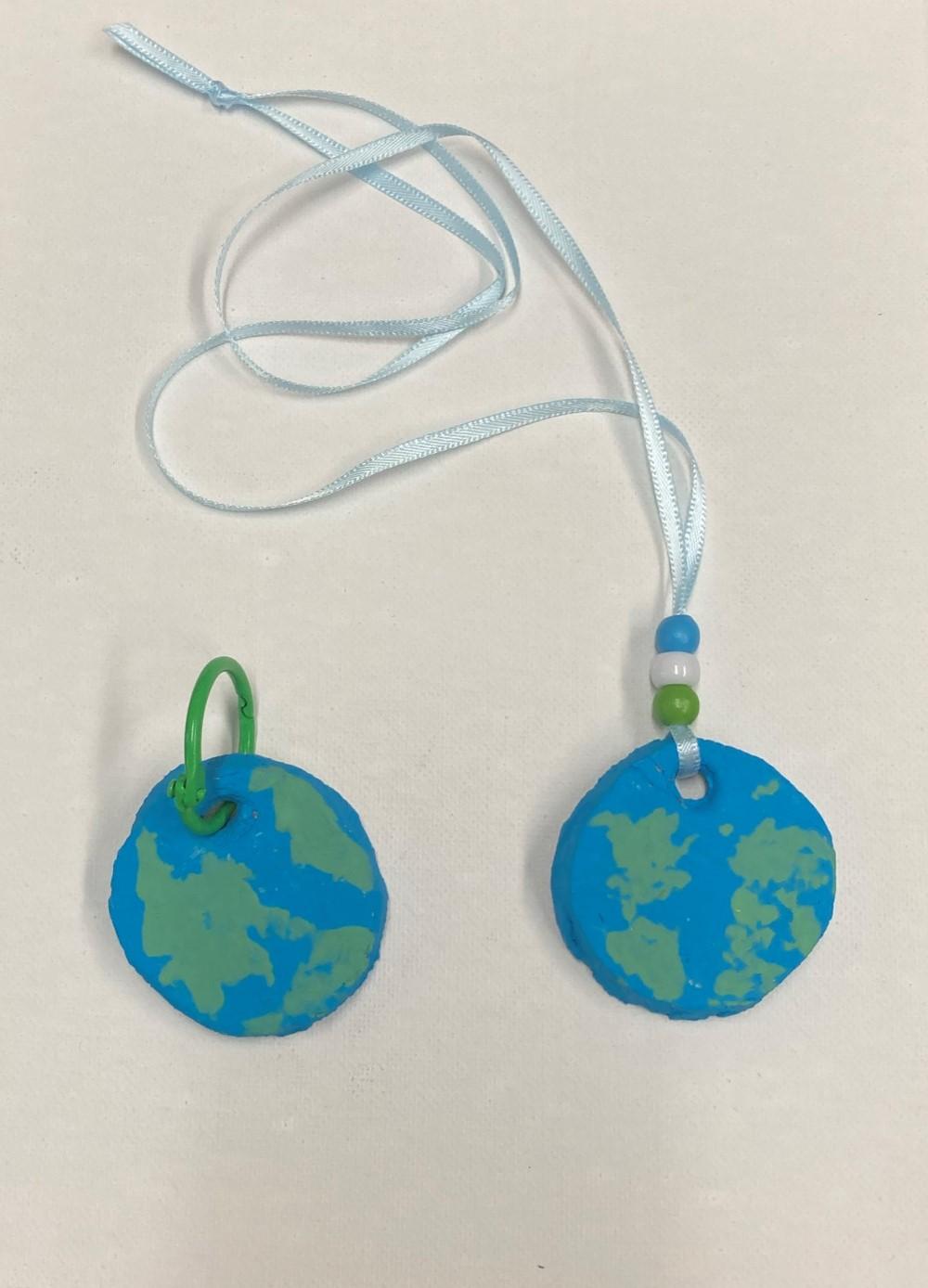 earth pendant necklace and key chain