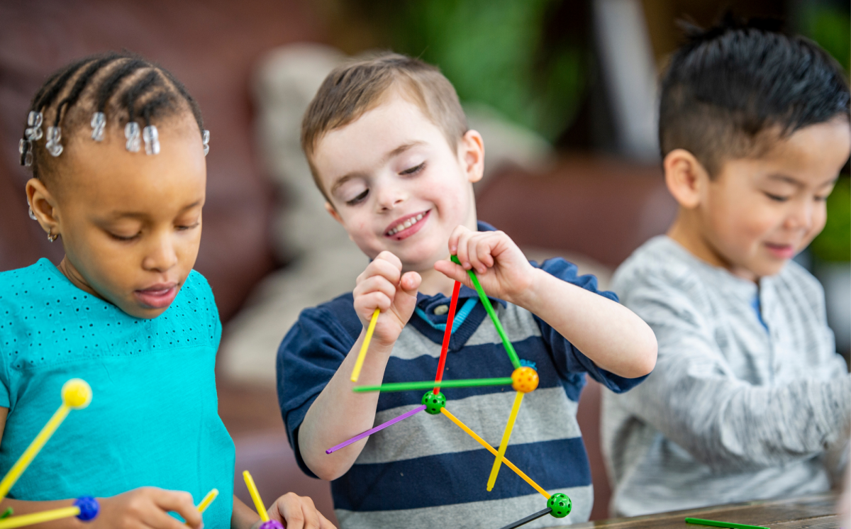 children building