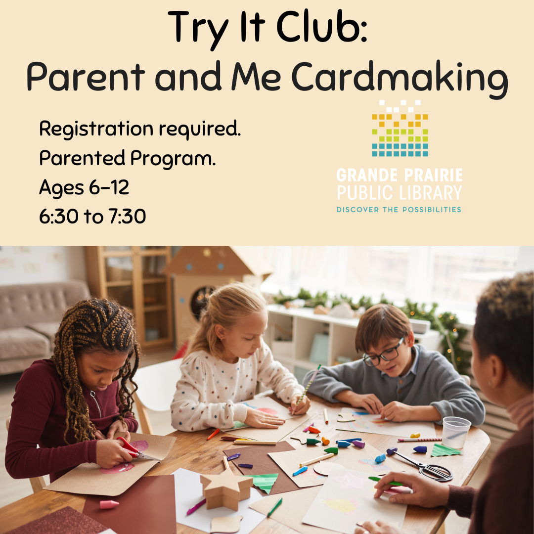 kids and parent making craft