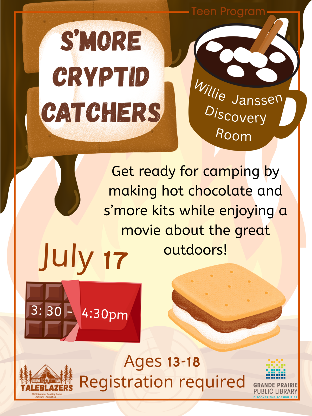 Delicious looking hot chocolate and s'mores