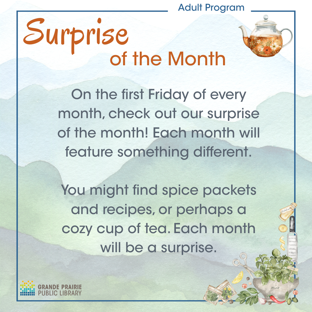 pale watercolour mountain background, Surprise of the month, first Friday of the month